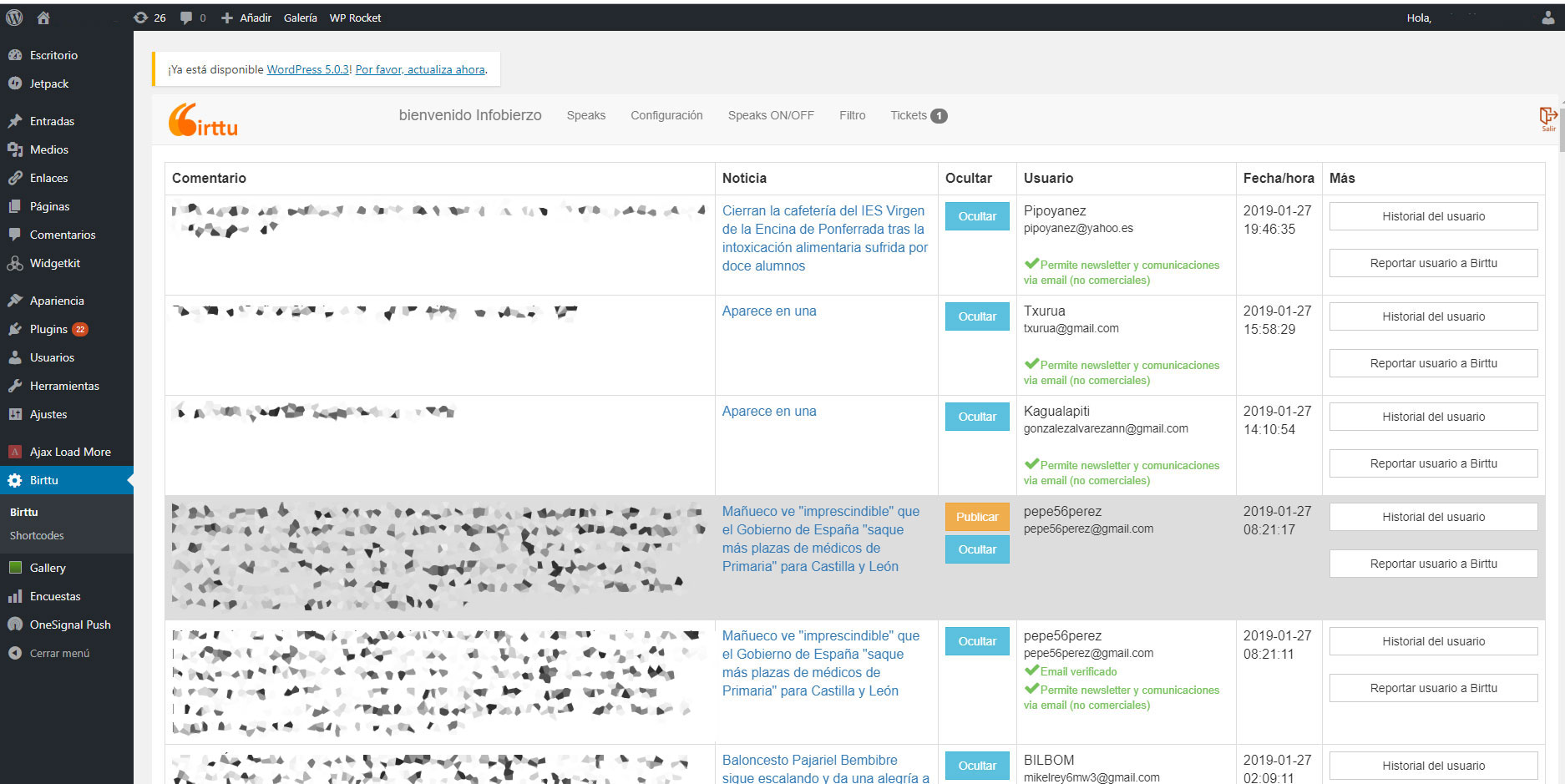 Configuración en Wordpress 2